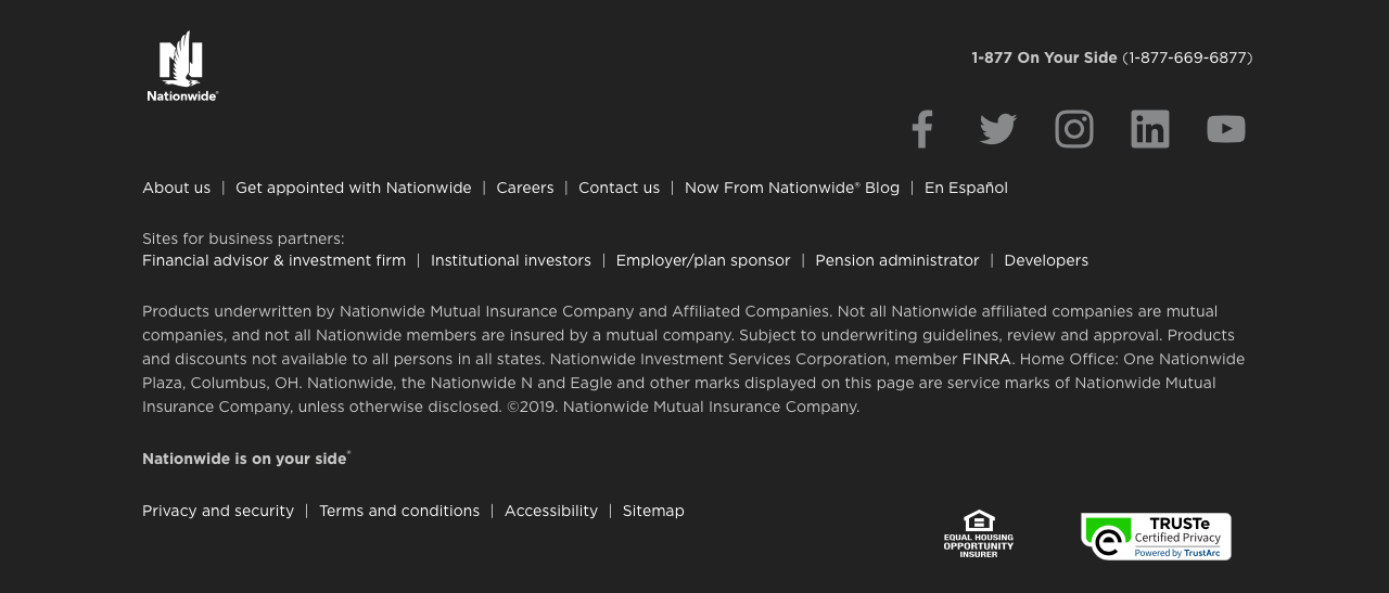 nationwide website bottom of homepage