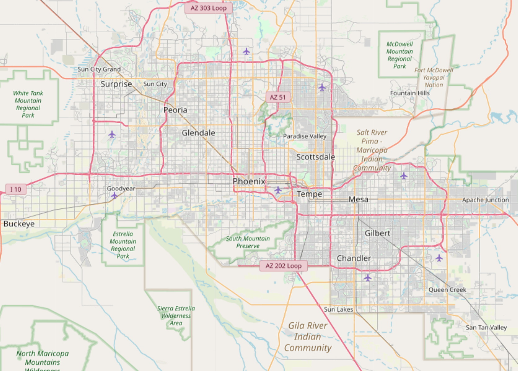 Map of Phoenix