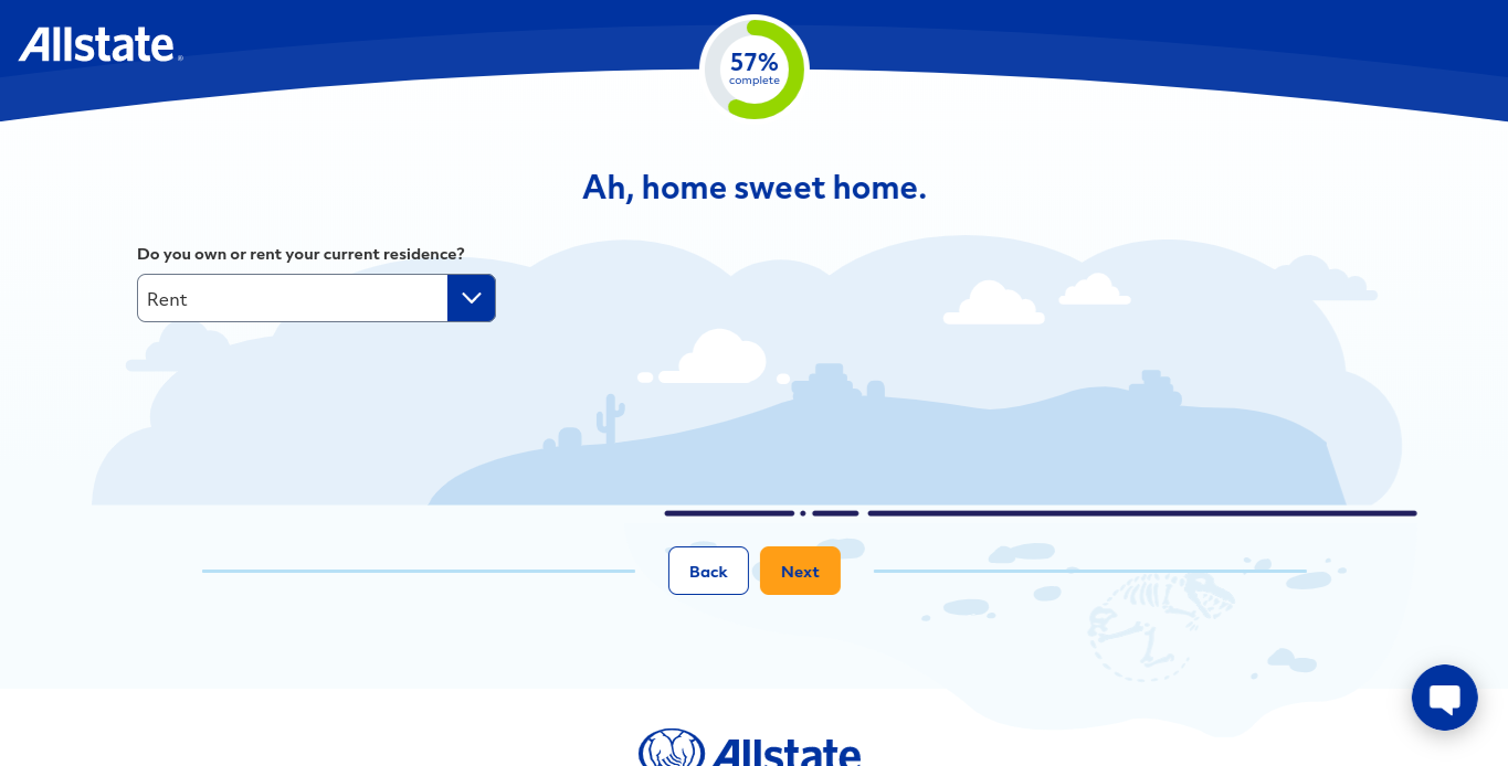 Allstate online quote form rent own