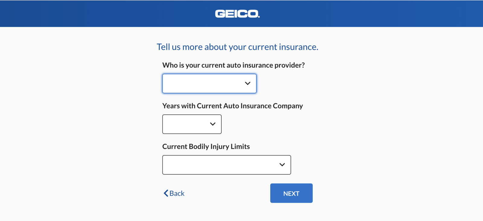 Geico quote saved vehicles