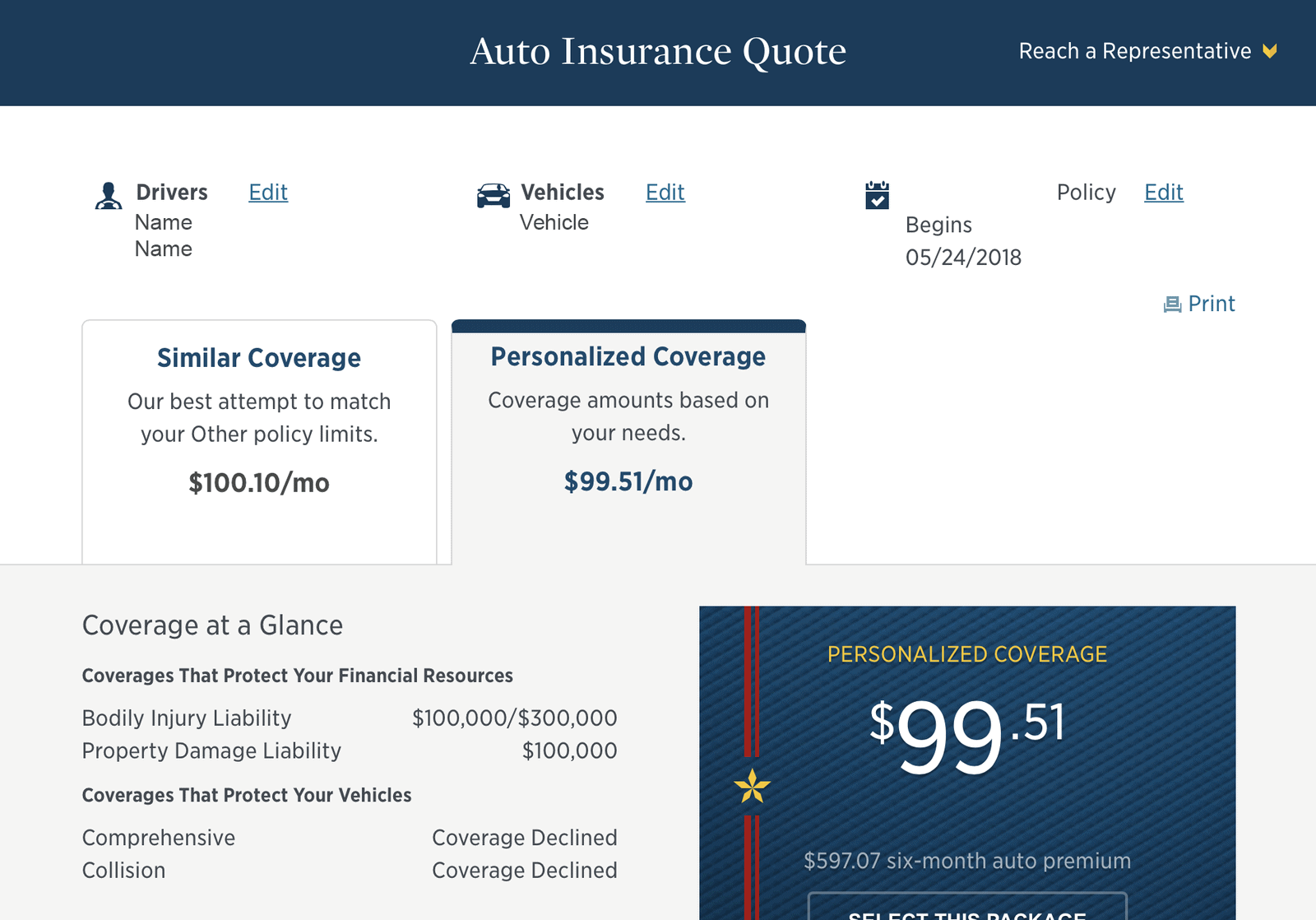 USAA Auto Insurance Quote