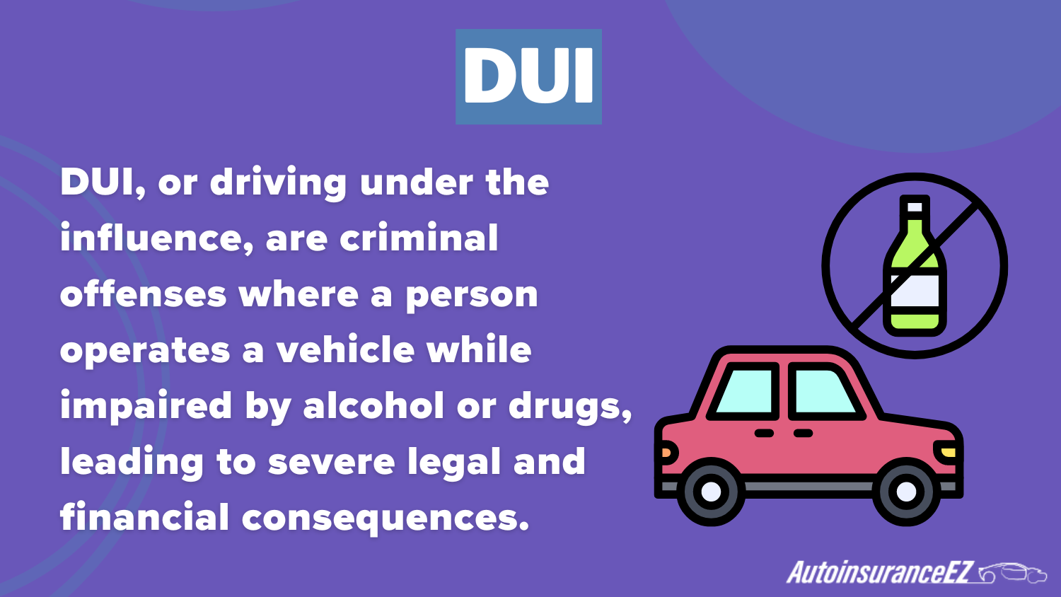 Cheap Auto Insurance in Idaho: DUI Definition Card