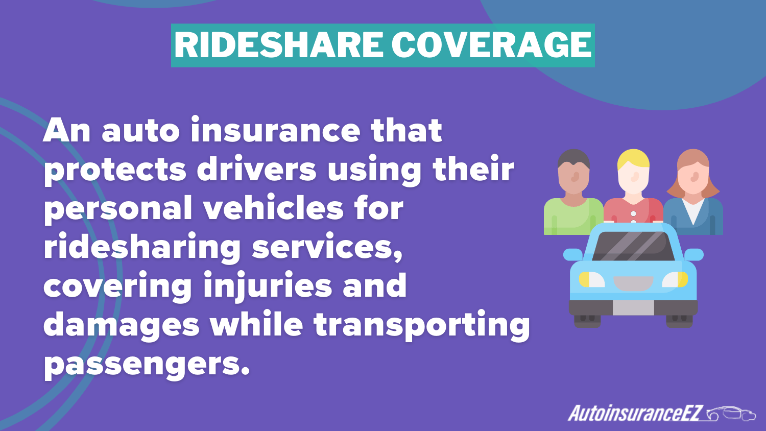 Best San Diego, CA Auto Insurance: Rideshare Coverage Definition Card