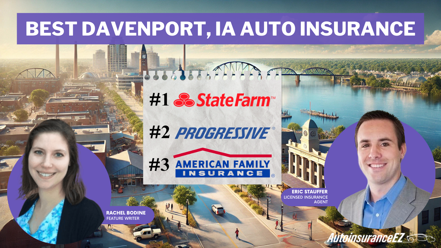 State Farm, Progressive, and American Family: Best Davenport, IA auto insurance
