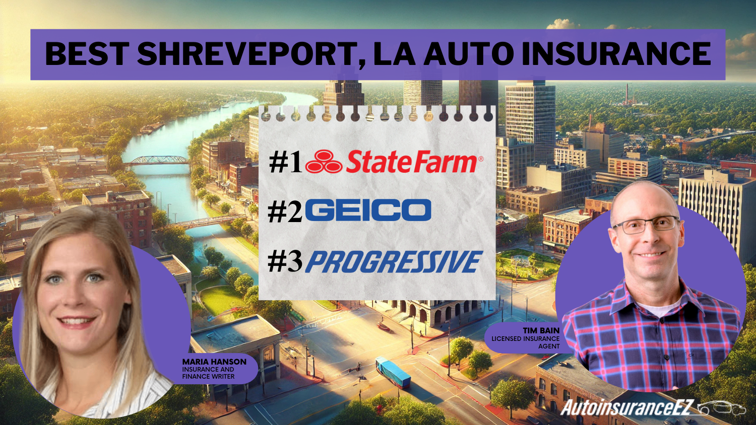 State Farm, Geico, and Progressive: Best Shreveport, LA auto insurance