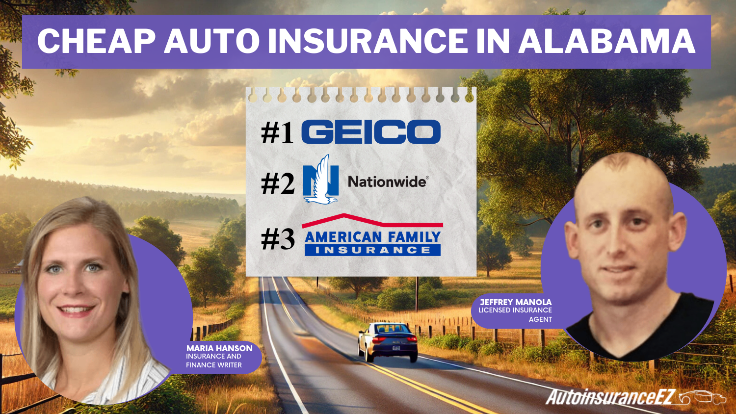 Cheap Auto Insurance in Alabama: Geico, Nationwide, and American Family