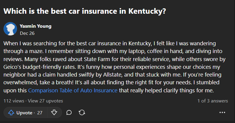 Which is the best car insurance in Kentucky?