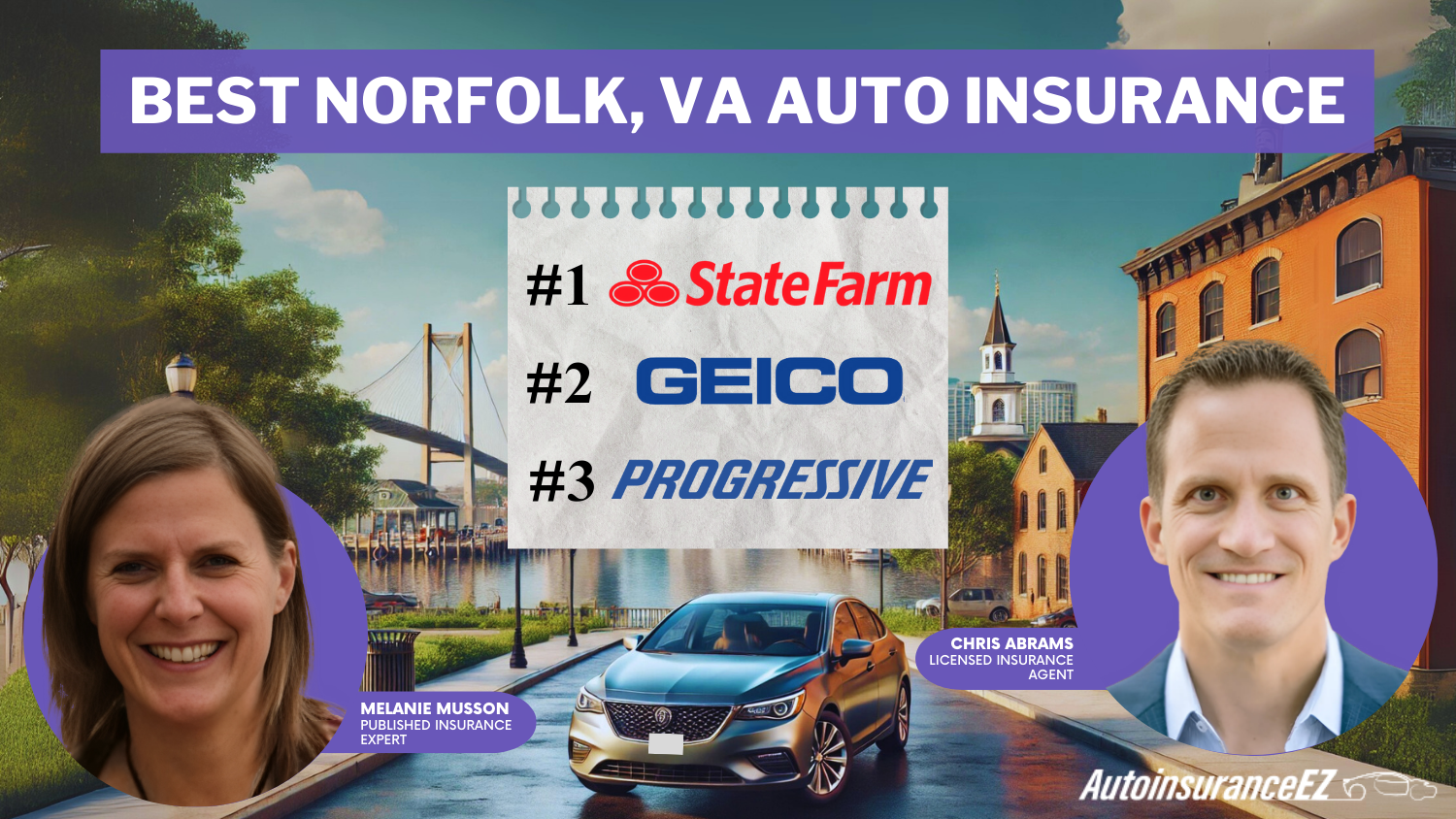 Best Norfolk, VA Auto Insurance: State Farm, Geico, and Progressive