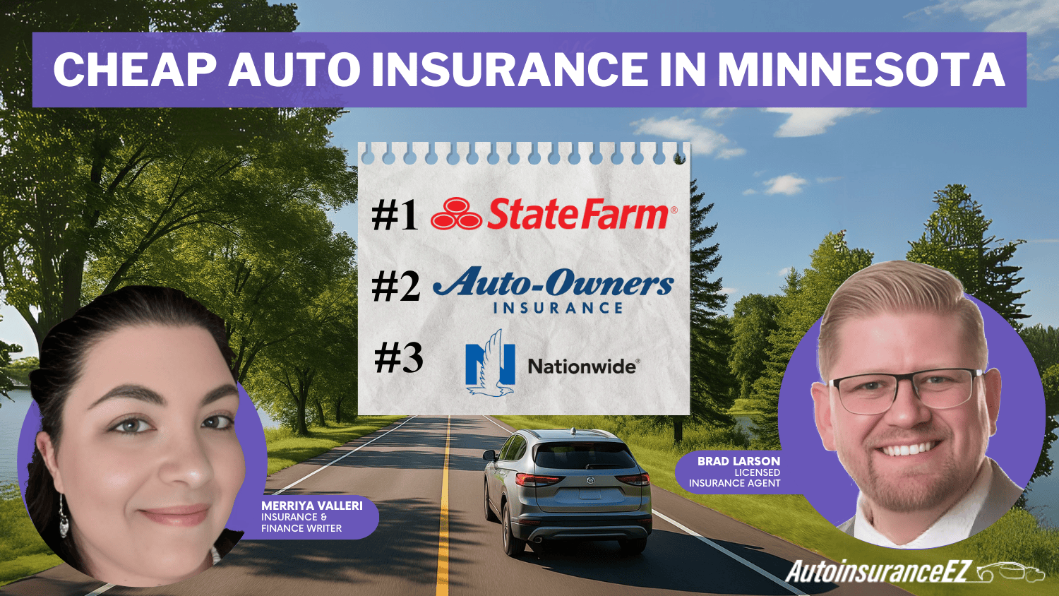 cheap auto insurance in Minnesota: State Farm, Auto-Owners, Nationwide