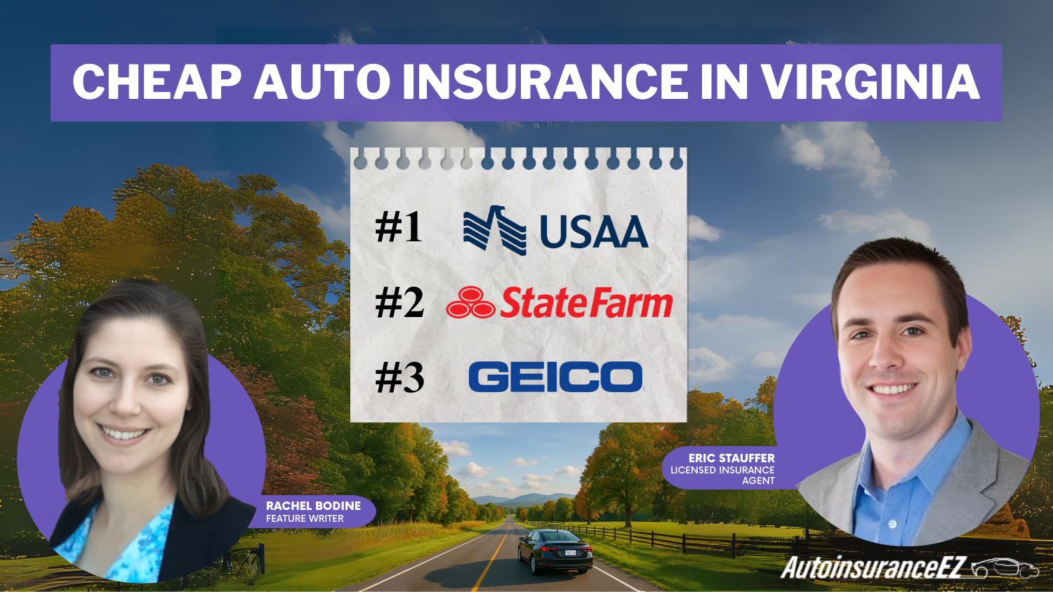 Cheap Auto Insurance in Virginia: USAA, State Farm, and Geico