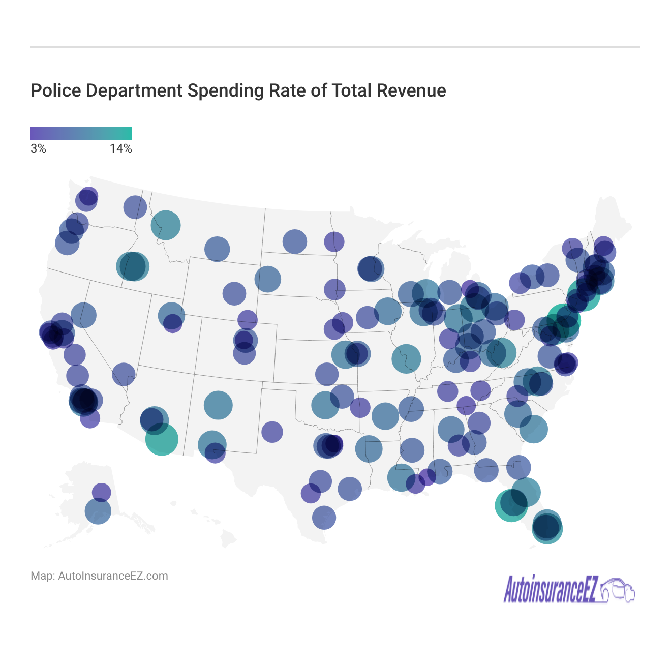<h3>Police Department Spending Rate of Total Revenue</h3>